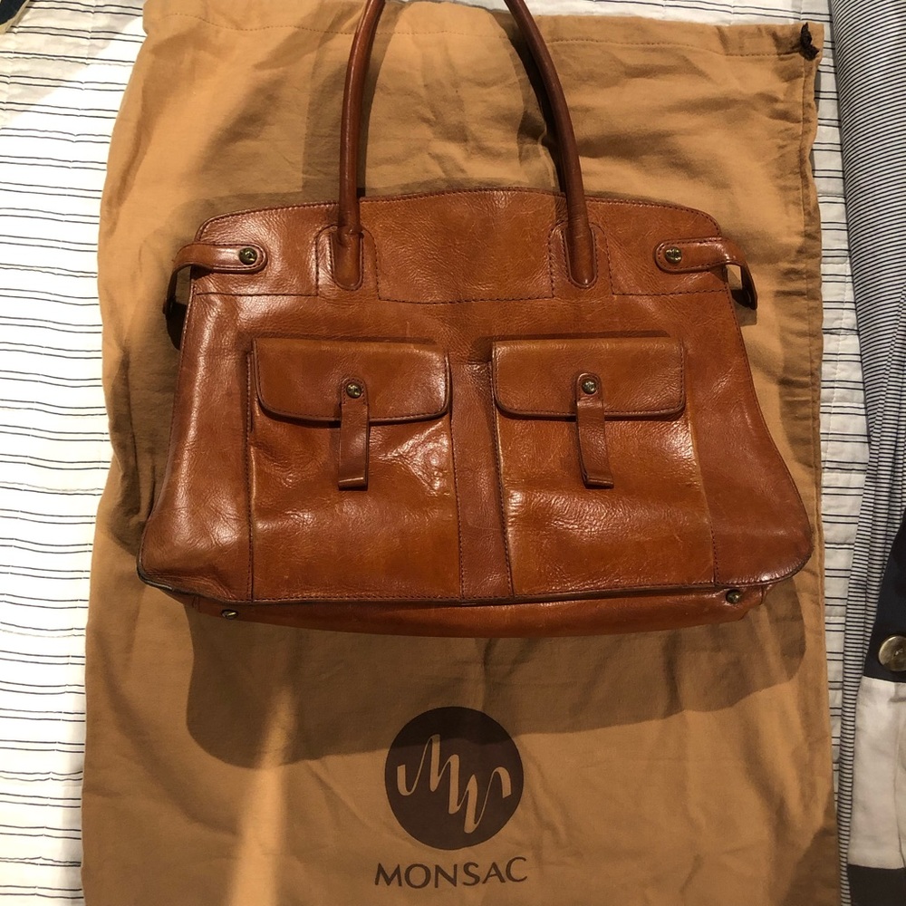 Monsac Leather Satchel